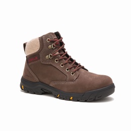 Caterpillar Tess Steel Toe Work Női Téli Bakancs Csokoládé, HU-Y042